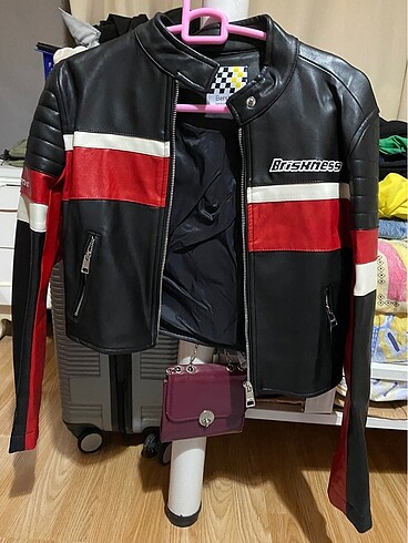 Bershka deri çeket motorcu