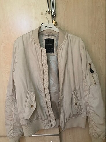 Bershka krem bomber çeket