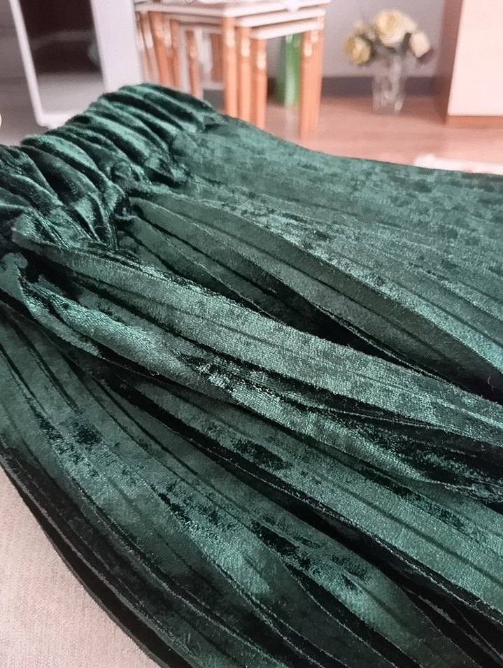 Yeşil Piliseli Midi Etek - Görsel 4