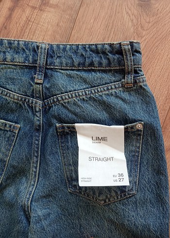 Kadın Bol Kesim Kot Pantolon - Görsel 6