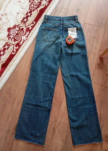 Kadın Bol Kesim Kot Pantolon - Görsel 2