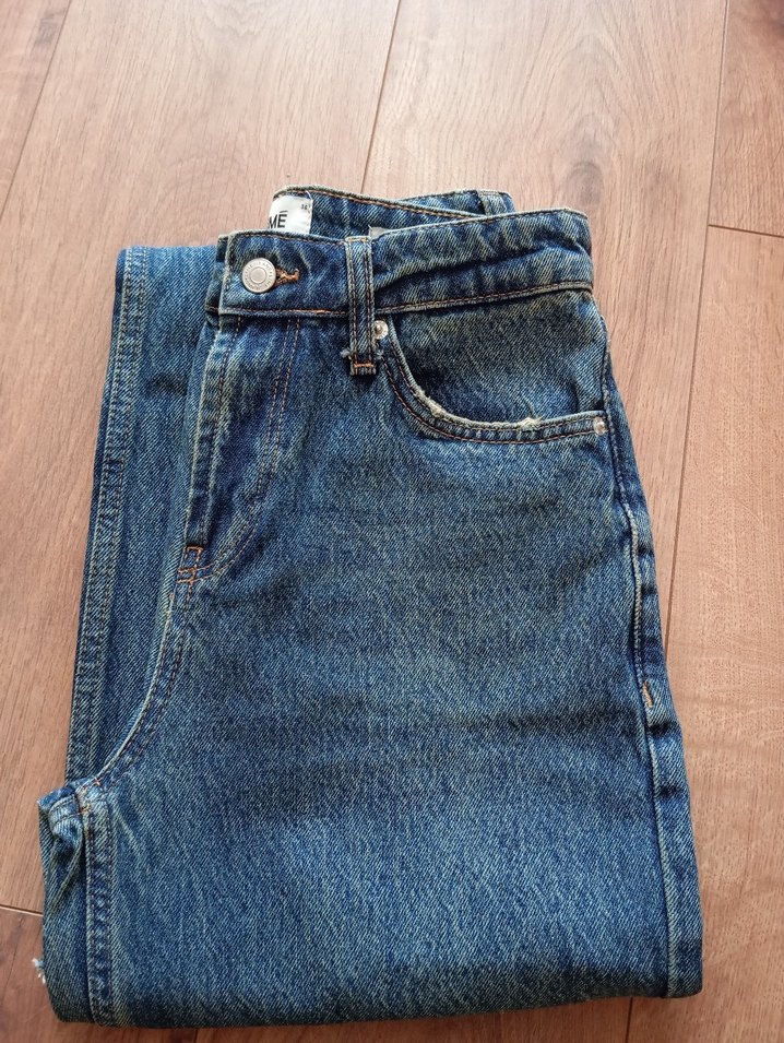 Kadın Bol Kesim Kot Pantolon - Görsel 3