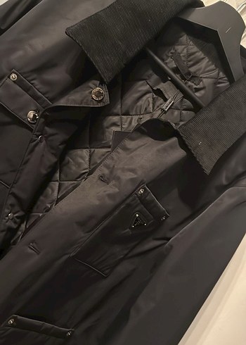 Düğmeli Siyah Erkek Prada Mont - Görsel 3