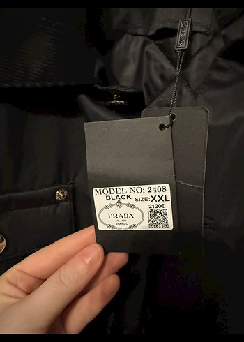 Düğmeli Siyah Erkek Prada Mont - Görsel 8