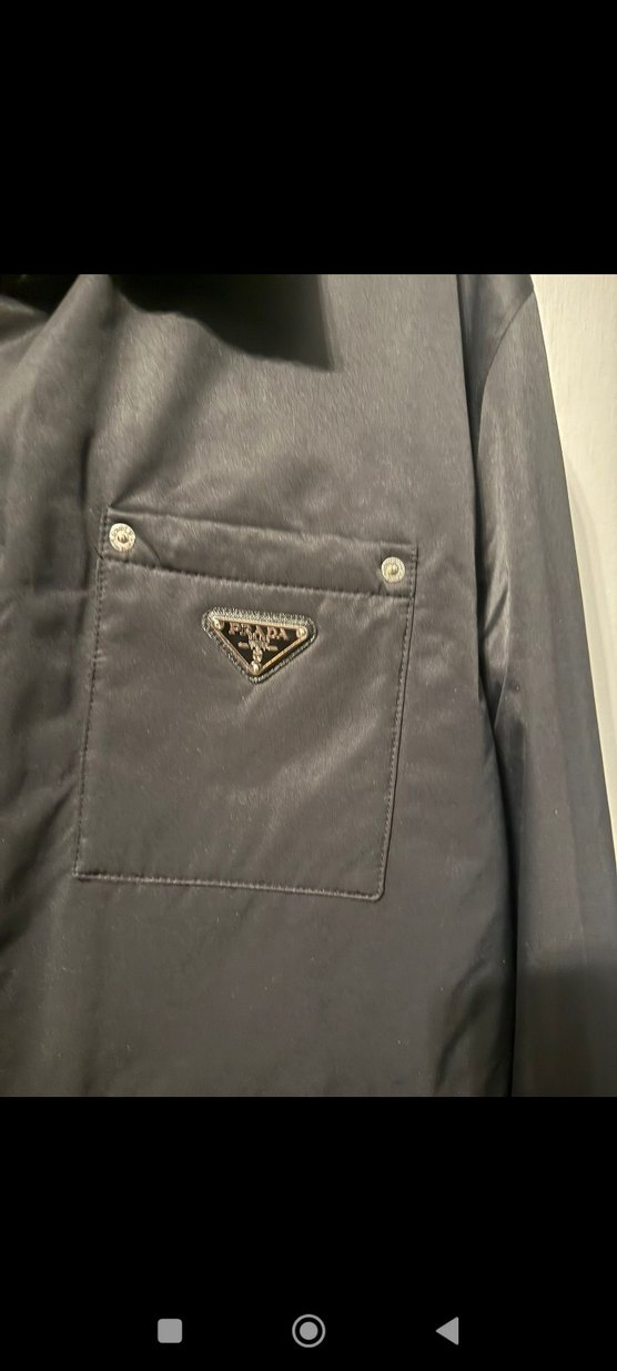 Düğmeli Siyah Erkek Prada Mont - Görsel 5