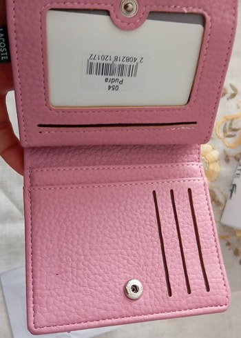 Lacoste Pembe Deri Kadın Cüzdanı - Görsel 4