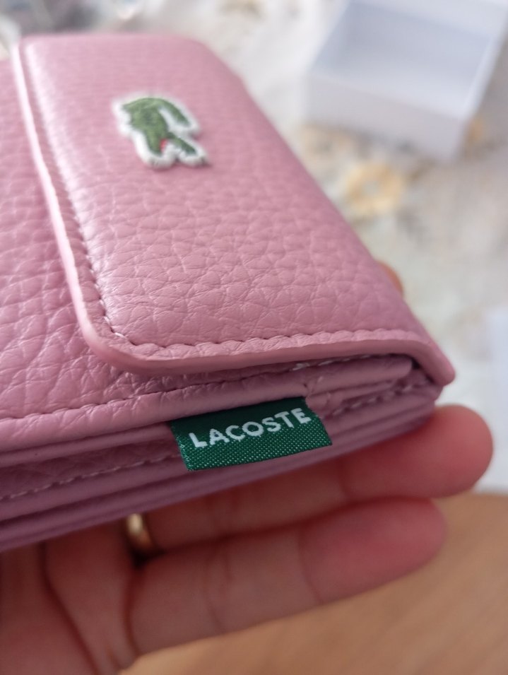 Lacoste Pembe Deri Kadın Cüzdanı - Görsel 3