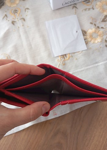 Lacoste Kırmızı Deri Kadın Cüzdan - Görsel 6