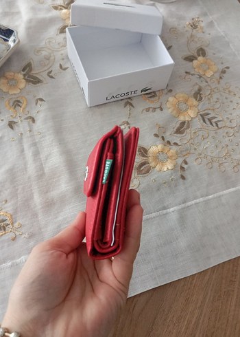 Lacoste Kırmızı Deri Kadın Cüzdan - Görsel 8