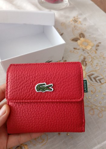 Lacoste Kırmızı Deri Kadın Cüzdan - Görsel 2