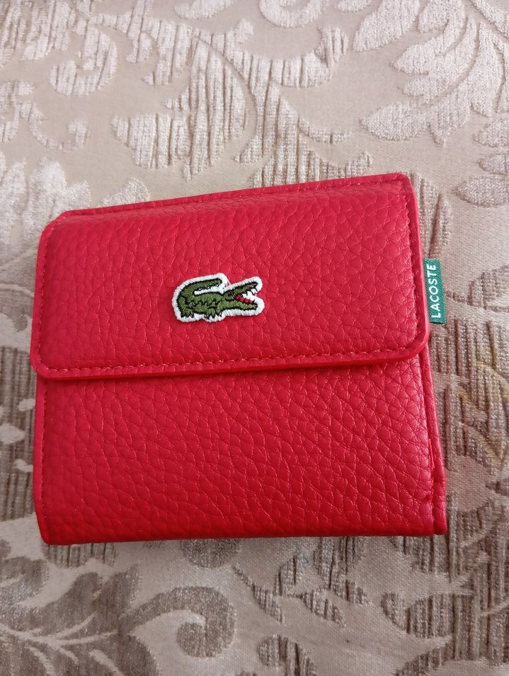 Lacoste Kırmızı Deri Kadın Cüzdan - Görsel 3