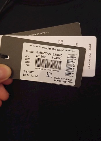 Armani Exchange Siyah Armani Baskılı Erkek Tişört