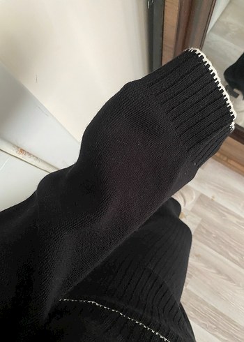 Siyah Minimalist Kadın Triko ALT ÜST TAKIM - Görsel 4