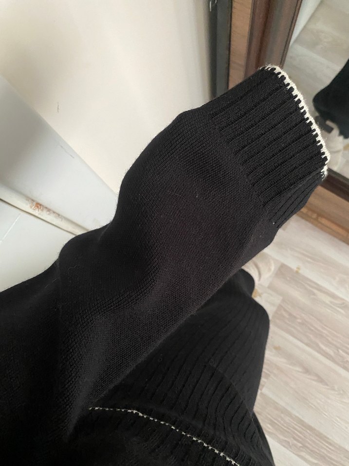 Siyah Minimalist Kadın Triko ALT ÜST TAKIM - Görsel 4