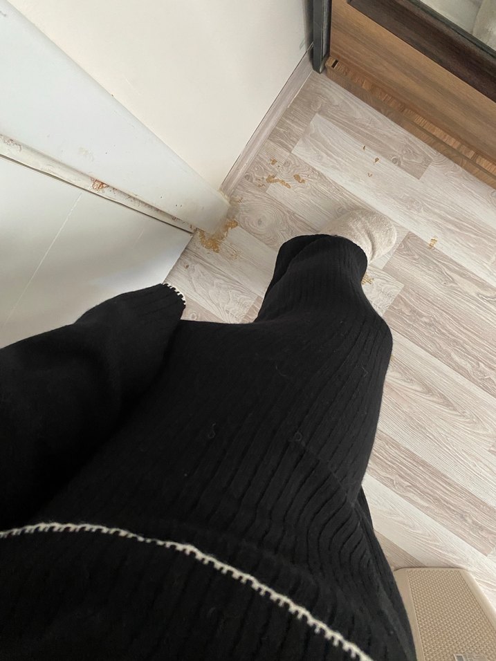 Siyah Minimalist Kadın Triko ALT ÜST TAKIM - Görsel 3