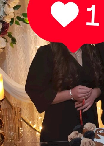 Düğmeli Siyah V Yaka Midi Gotik Elbise - Görsel 2