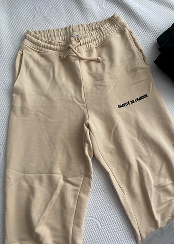 Kadın Beyaz Pamuklu Rahat Kesim Eşofman Altı - Görsel 2