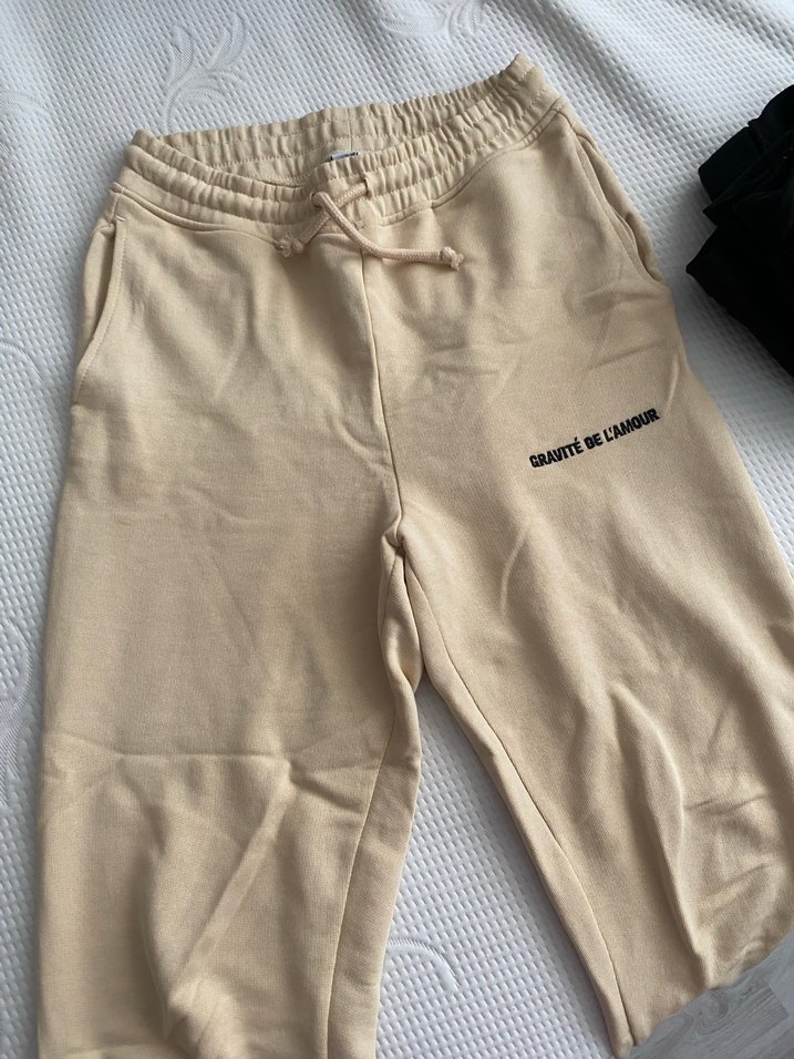 Kadın Beyaz Pamuklu Rahat Kesim Eşofman Altı - Görsel 2