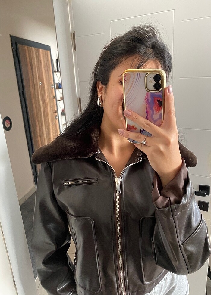 Aslıhan Malbora Deri Ceket - Görsel 4