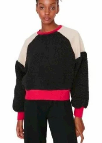 Trendyol & Milla Renk Bloklu Rahat Bisiklet Yaka Sweatshirt