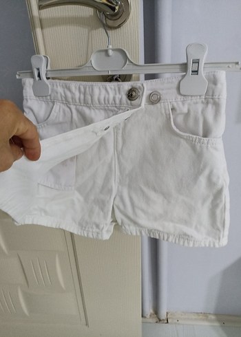 Düğmeli Beyaz Mini Etek - Görsel 2