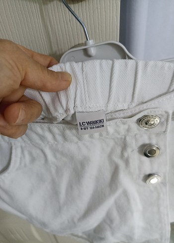 Düğmeli Beyaz Mini Etek - Görsel 4