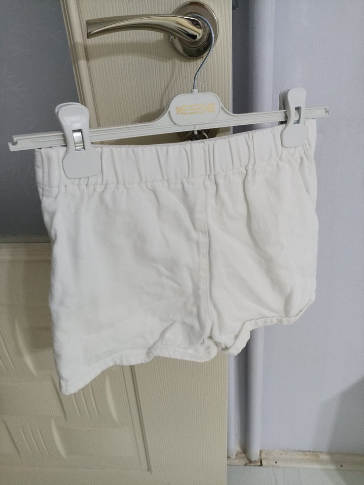 Düğmeli Beyaz Mini Etek - Görsel 3