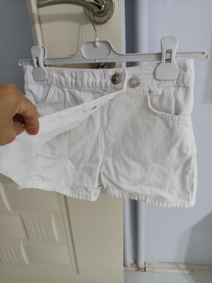 Düğmeli Beyaz Mini Etek - Görsel 2