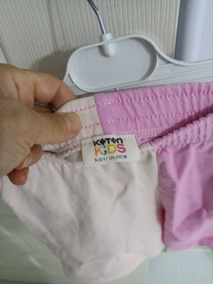 Kız Çocuk Pembe Pamuklu Şort - Görsel 2