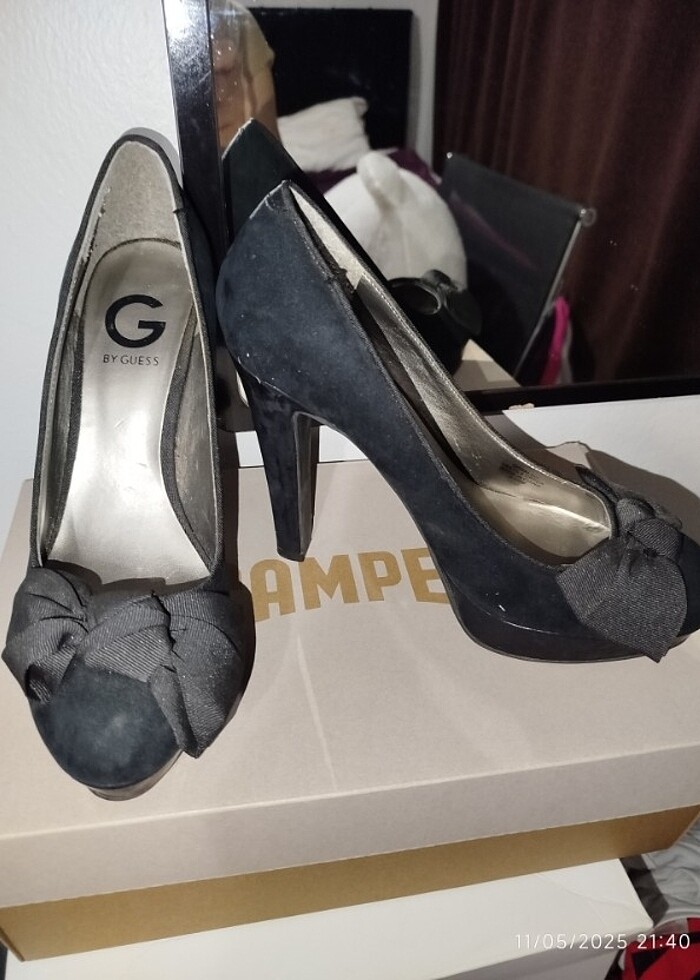 Siyah süet gizli platform  - Görsel 2