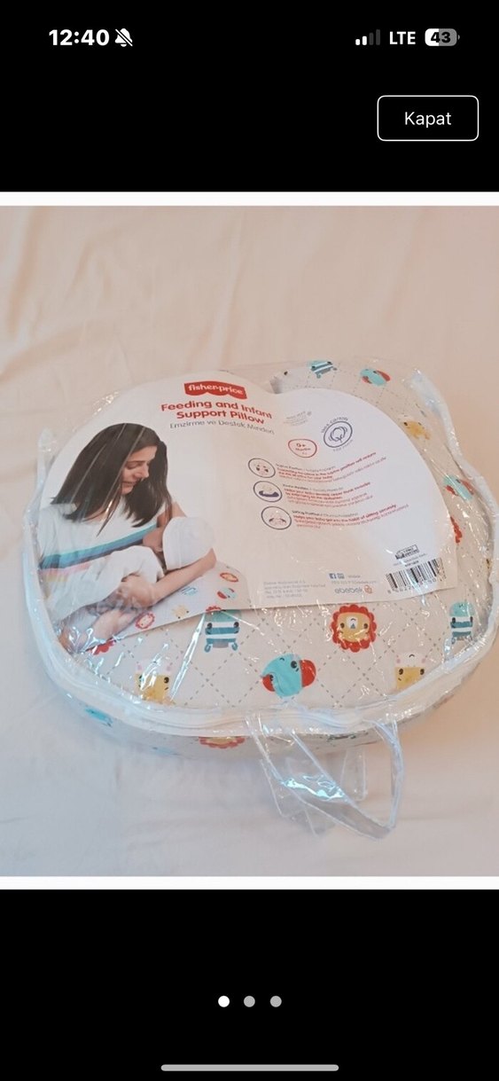 Renkli Desenli Emzirme ve Hamile Yastığı - Görsel 3