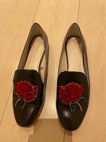 Zara güllü loafer