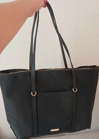 Siyah Fermuarlı Kadın Omuz Çantası - Görsel 2