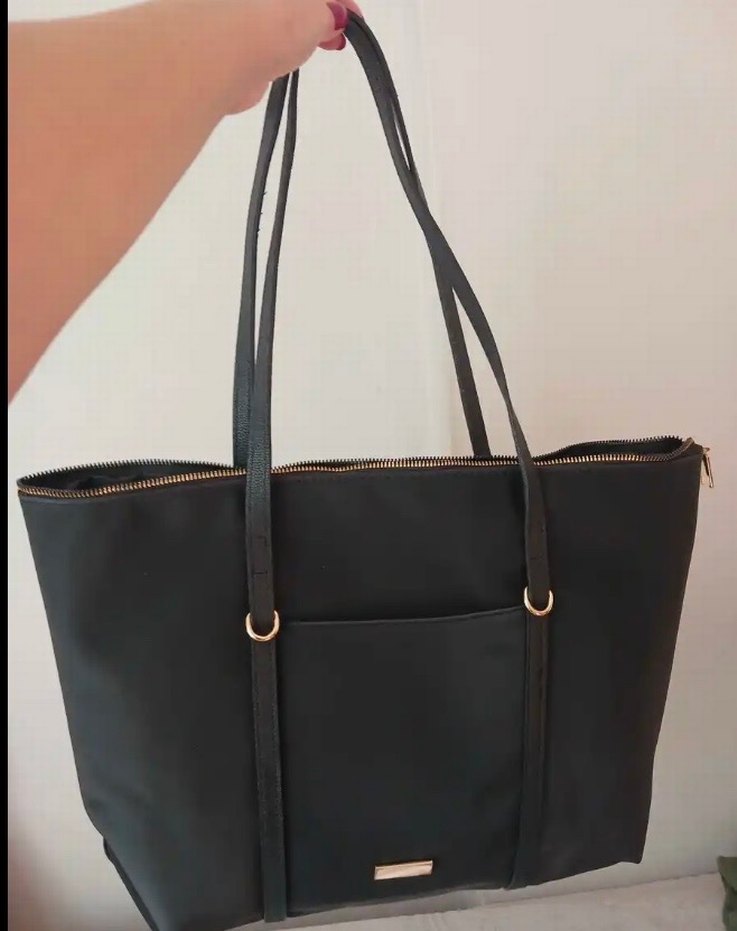 Siyah Fermuarlı Kadın Omuz Çantası - Görsel 2