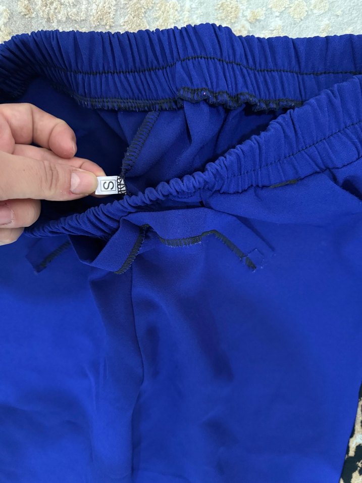 Leopar Şeritli Mavi Kadın Eşofman Altı - Görsel 4