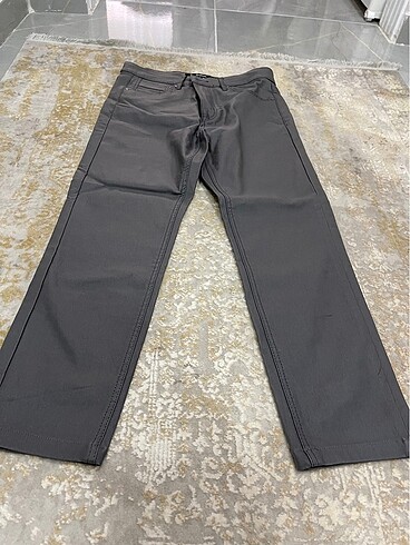 Stradivarius Stradivarius Gri Jean Kot Nubuk Pantolon