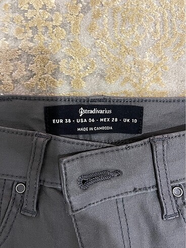 38 Beden gri Renk Stradivarius Gri Jean Kot Nubuk Pantolon