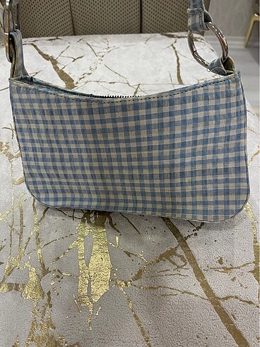 Mavi pötikare çanta - Görsel 3