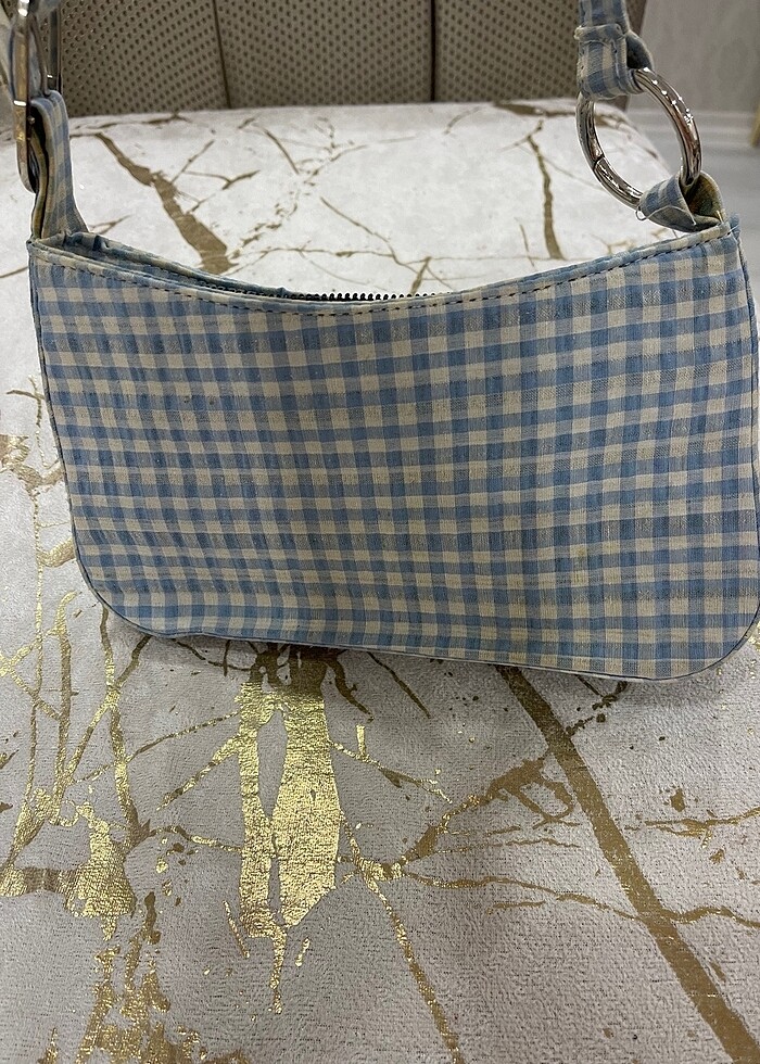 Mavi pötikare çanta - Görsel 3