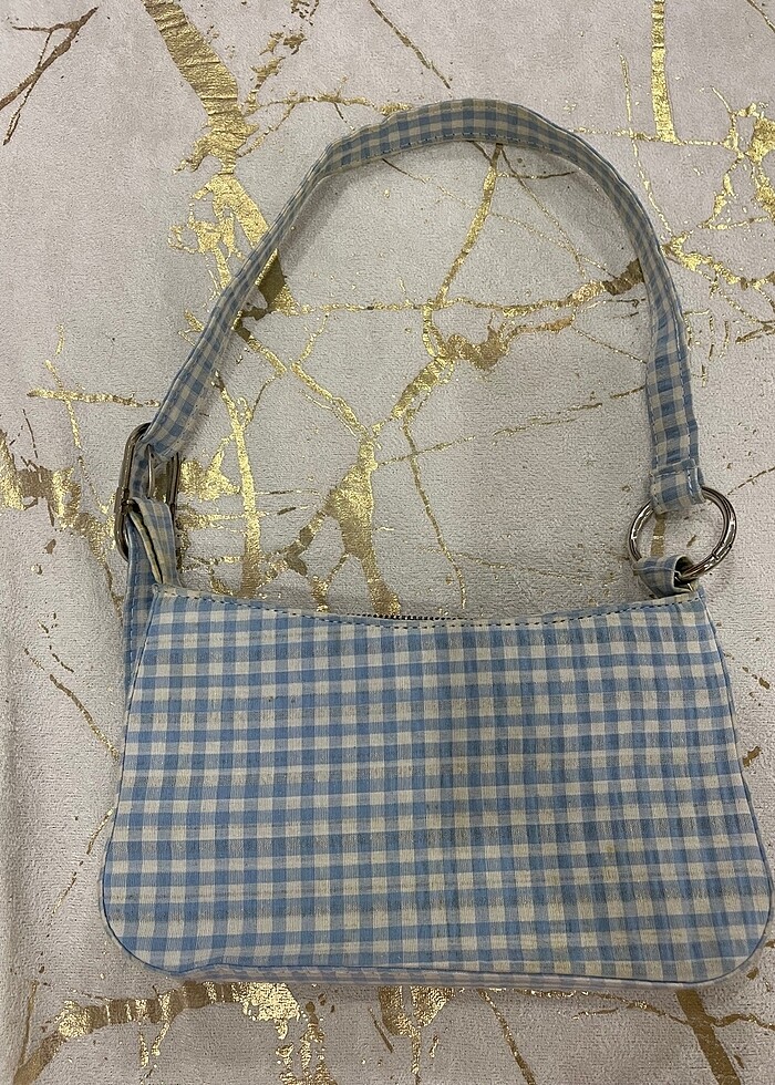 Mavi pötikare çanta - Görsel 2