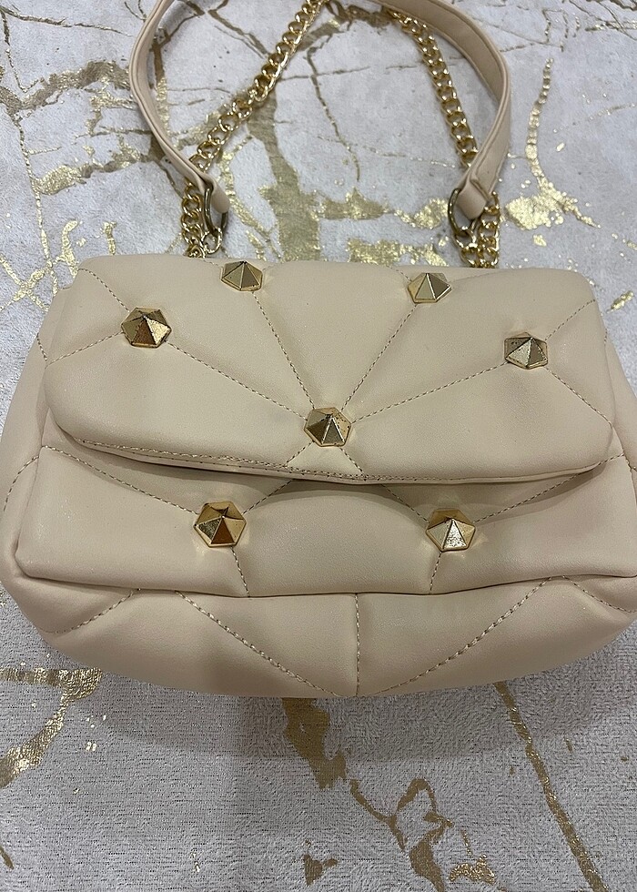 Krem bej zımba detay çanta - Görsel 2