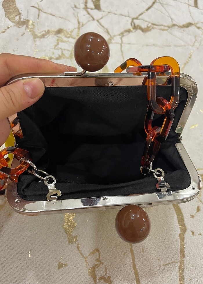 Zara sarı çanta - Görsel 5