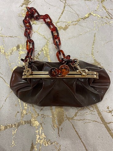 Zara şeffaf kahverengi çanta - Görsel 2