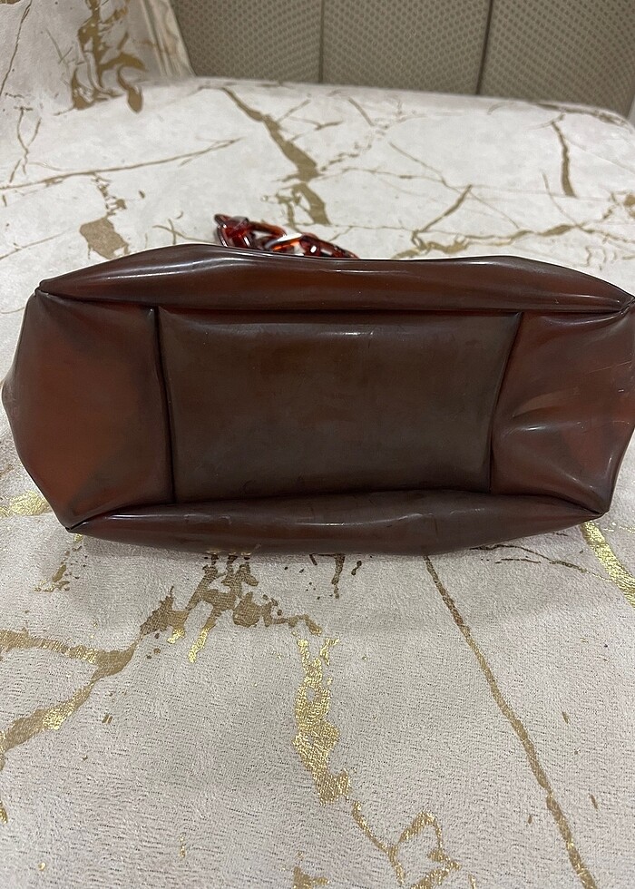 Zara şeffaf kahverengi çanta - Görsel 3