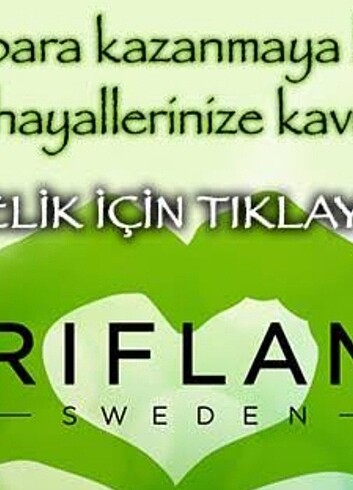 Oriflame'a üyelik için mesaj atmanız yeterli