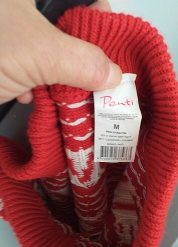 m Beden kırmızı Renk Penti marka bir kez yilbasi gecesi giyildi