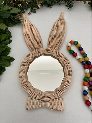 Tasarımcı Bugs Bunny Model Rattan Ayna(+papyon)