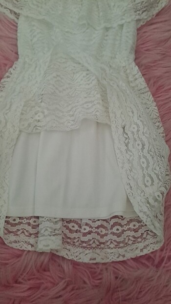 xs Beden beyaz Renk Beyaz elbise 