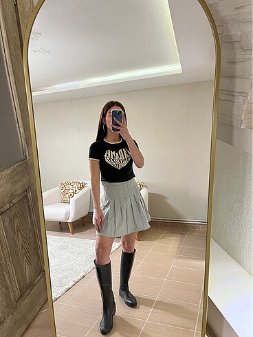 Zara Pileli etek