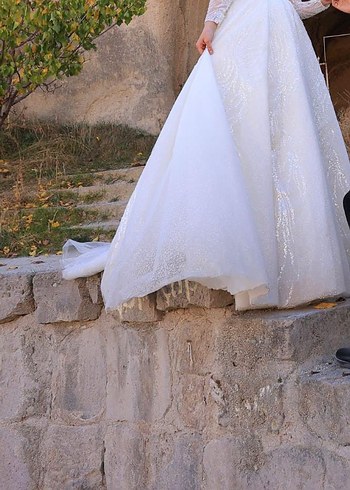 Parlak Beyaz Prenses Gelinlik